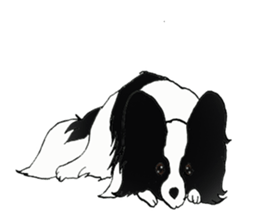 Papillon stamp sticker #2792236