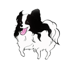 Papillon stamp sticker #2792244