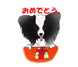 Papillon stamp sticker #2792247