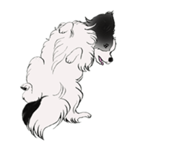 Papillon stamp sticker #2792249
