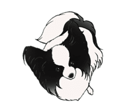 Papillon stamp sticker #2792265