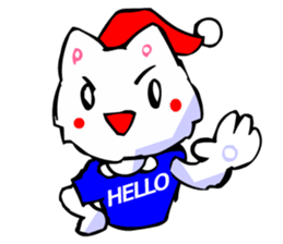 Commonly Used Word T-Shirt Wearing Cat 4 sticker #2794107