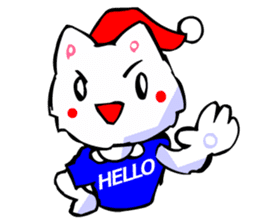 Commonly Used Word T-Shirt Wearing Cat 4 sticker #2794107