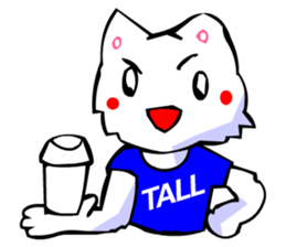 Commonly Used Word T-Shirt Wearing Cat 4 sticker #2794120