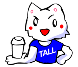 Commonly Used Word T-Shirt Wearing Cat 4 sticker #2794120