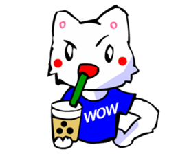 Commonly Used Word T-Shirt Wearing Cat 4 sticker #2794125