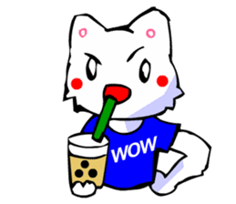 Commonly Used Word T-Shirt Wearing Cat 4 sticker #2794125