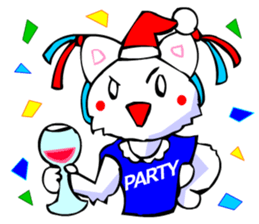 Commonly Used Word T-Shirt Wearing Cat 4 sticker #2794139