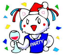 Commonly Used Word T-Shirt Wearing Cat 4 sticker #2794139