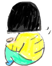 Girl with glasses in bobbed hair sticker #2794870