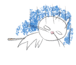 RAKUGAKI neko by mikachi sticker #2795765