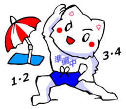 Commonly Used Word T-Shirt Wearing Cat 7 sticker #2797162