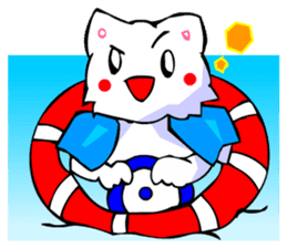 Commonly Used Word T-Shirt Wearing Cat 7 sticker #2797168