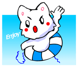 Commonly Used Word T-Shirt Wearing Cat 7 sticker #2797170