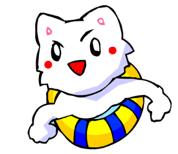 Commonly Used Word T-Shirt Wearing Cat 7 sticker #2797171