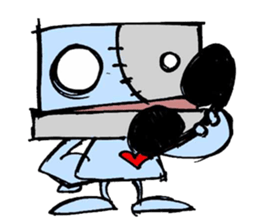 Paper robot sticker #2797202