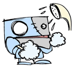 Paper robot sticker #2797215