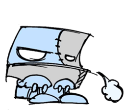 Paper robot sticker #2797228