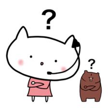 Negotiate cat and bear sticker #2798690