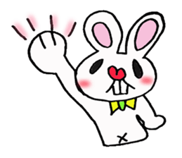 Protruding teeth rabbit sticker #2799372