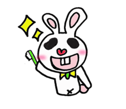 Protruding teeth rabbit sticker #2799378