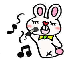 Protruding teeth rabbit sticker #2799379