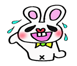 Protruding teeth rabbit sticker #2799382