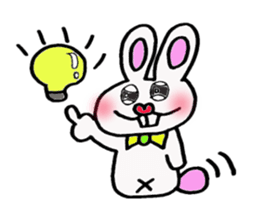 Protruding teeth rabbit sticker #2799388