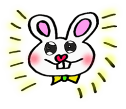 Protruding teeth rabbit sticker #2799389