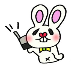 Protruding teeth rabbit sticker #2799390