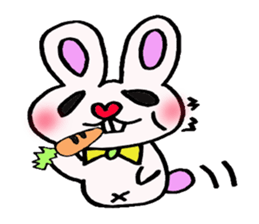 Protruding teeth rabbit sticker #2799394