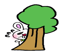 Protruding teeth rabbit sticker #2799400