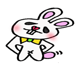 Protruding teeth rabbit sticker #2799406