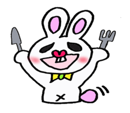 Protruding teeth rabbit sticker #2799409