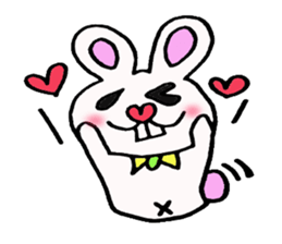 Protruding teeth rabbit sticker #2799410