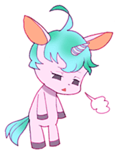confeito unicorn girl sticker #2799511