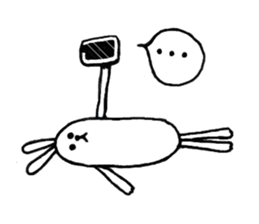 lazy rabbit1 sticker #2801412