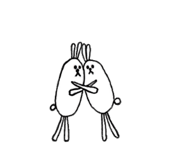 lazy rabbit1 sticker #2801423