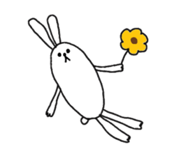 lazy rabbit1 sticker #2801426