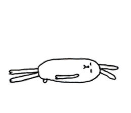 lazy rabbit1 sticker #2801450