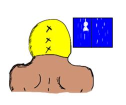 Yellow mask sticker #2802498