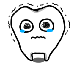 teeth and fungus of tooth decay sticker #2803097