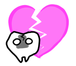 teeth and fungus of tooth decay sticker #2803105