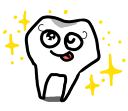 teeth and fungus of tooth decay sticker #2803107