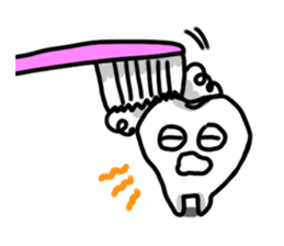 teeth and fungus of tooth decay sticker #2803108