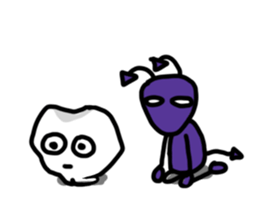 teeth and fungus of tooth decay sticker #2803125