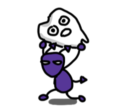 teeth and fungus of tooth decay sticker #2803126