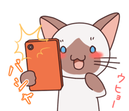 stamp of the Siamese cat 3 sticker #2804976