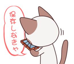 stamp of the Siamese cat 3 sticker #2804978