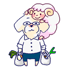 Sheep and Dog sticker #2806446